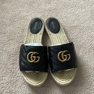 Gucci Leather Espradille Sandal
